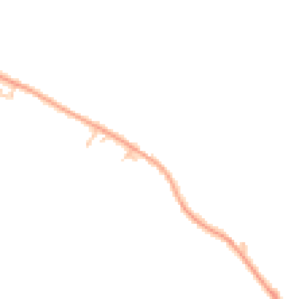 Daytime road noise heatmap for HP18 0DG