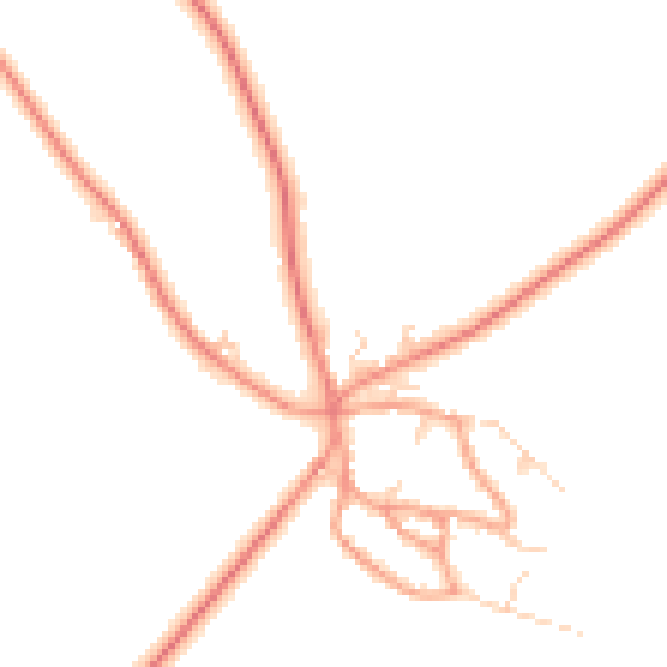 Daytime road noise heatmap for HP18 0DR