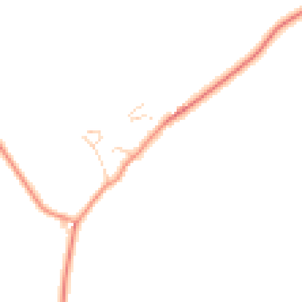 Daytime road noise heatmap for HP18 0HB