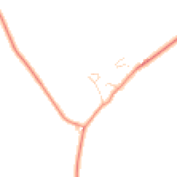 Daytime road noise heatmap for HP18 0HD