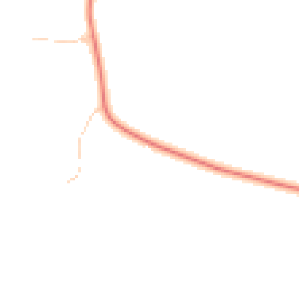 Daytime road noise heatmap for HP18 0HG