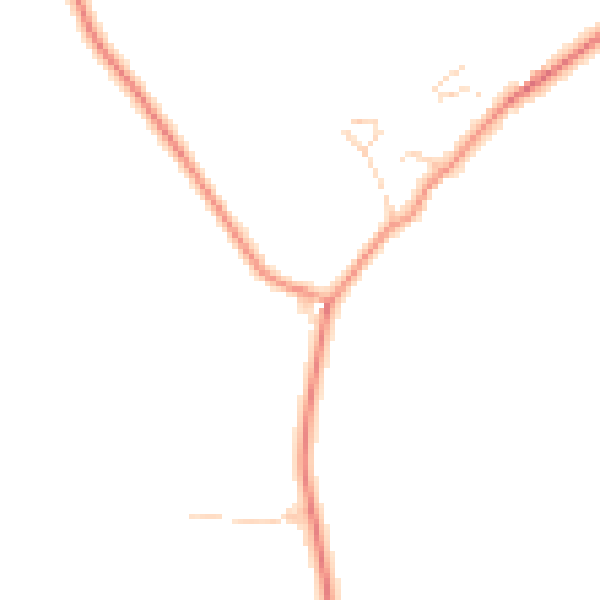 Daytime road noise heatmap for HP18 0HJ