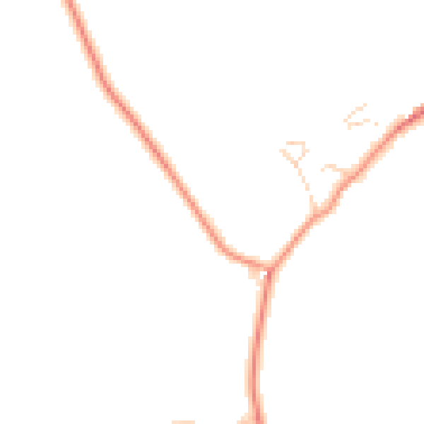 Daytime road noise heatmap for HP18 0HL