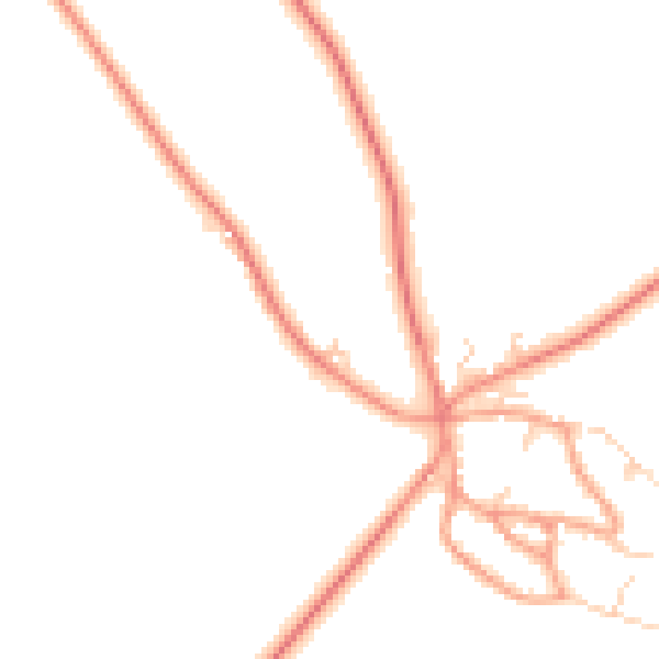 Daytime road noise heatmap for HP18 0PF