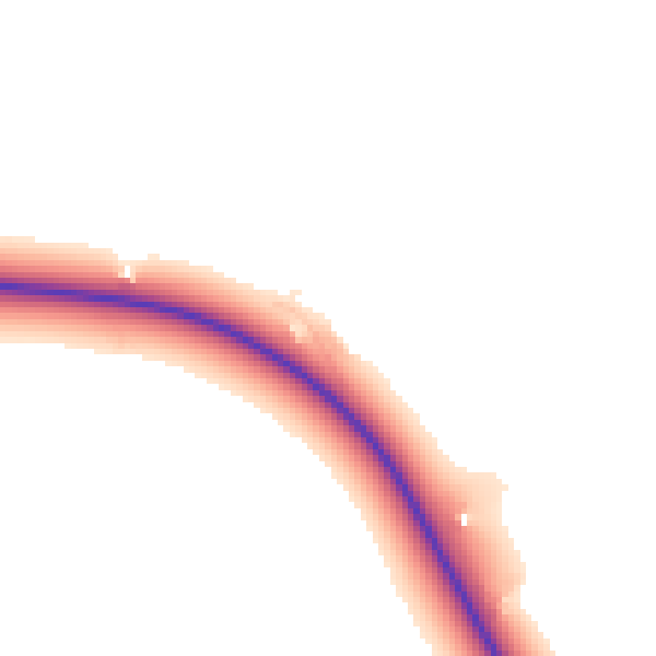Daytime road noise heatmap for HP18 0PZ