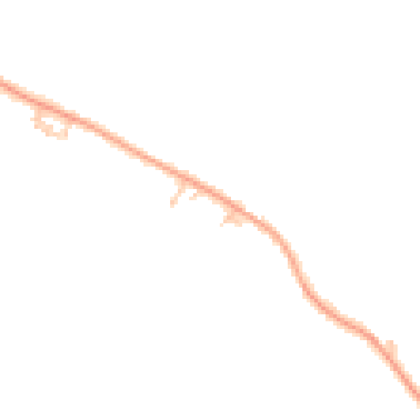 Daytime road noise heatmap for HP18 0RW