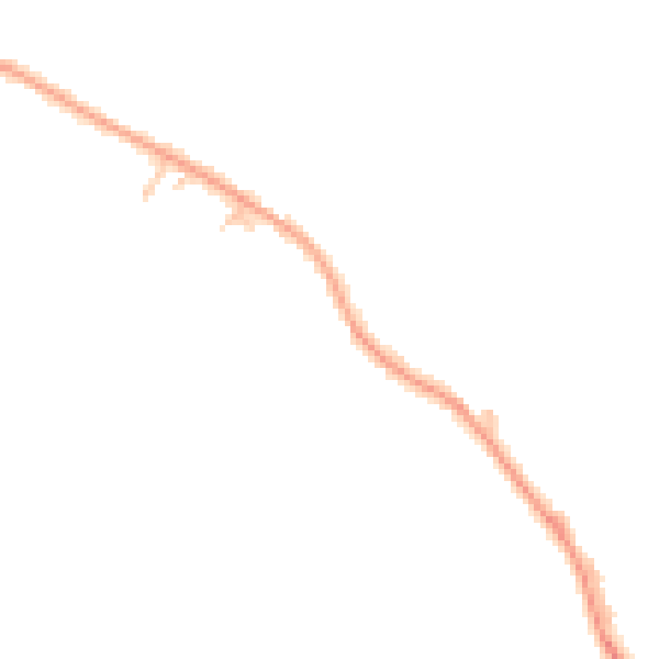 Daytime road noise heatmap for HP18 0SF