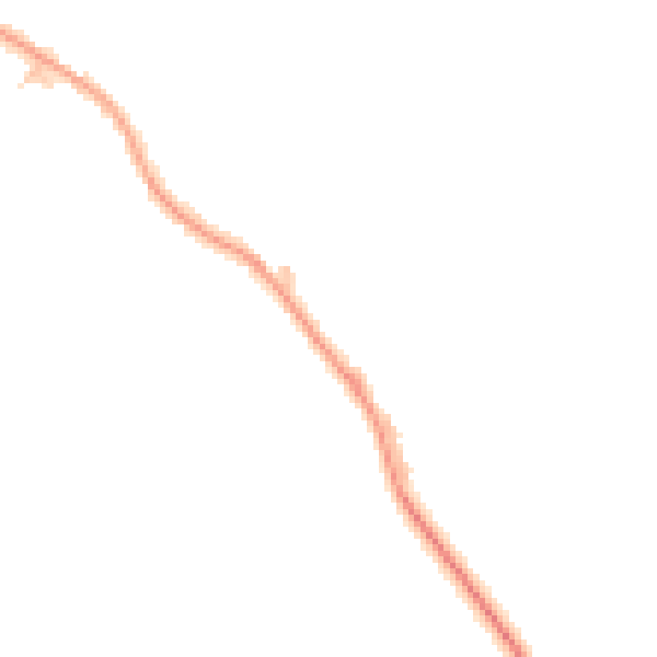 Daytime road noise heatmap for HP18 0SH