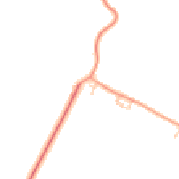 Daytime road noise heatmap for HP18 0SN