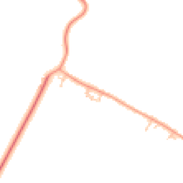 Daytime road noise heatmap for HP18 0SQ