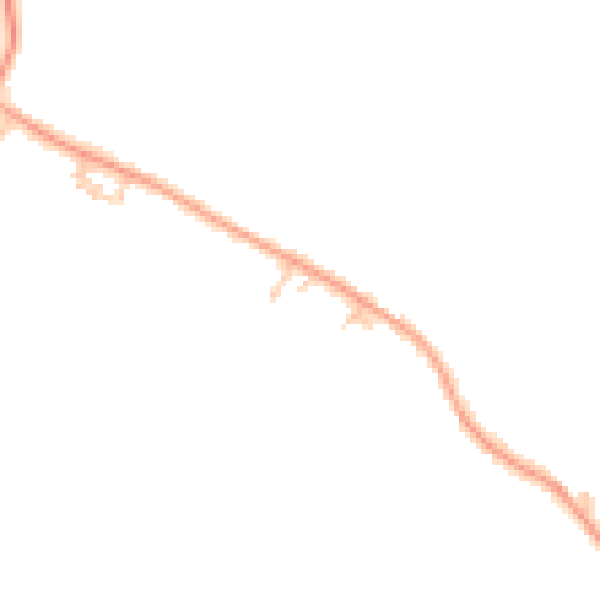 Daytime road noise heatmap for HP18 0SS