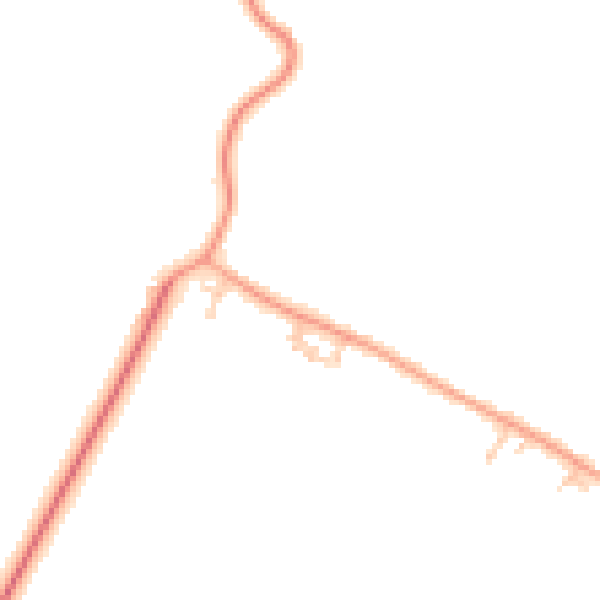 Daytime road noise heatmap for HP18 0ST