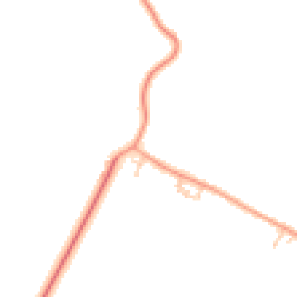 Daytime road noise heatmap for HP18 0SU
