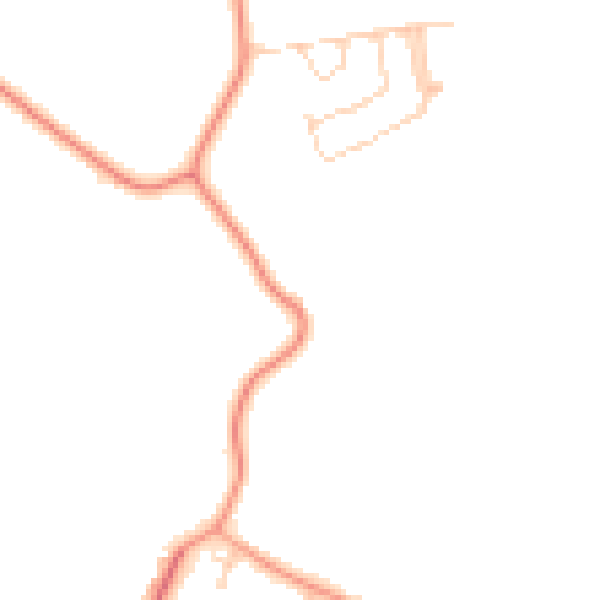 Daytime road noise heatmap for HP18 0SZ