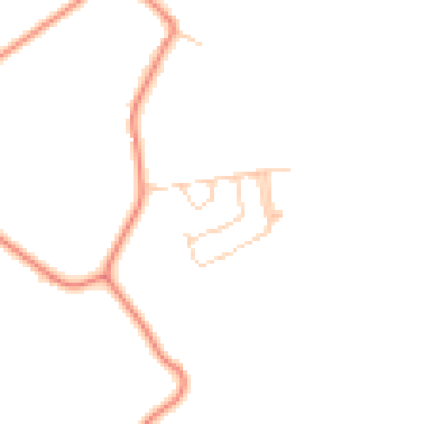 Daytime road noise heatmap for HP18 0TD
