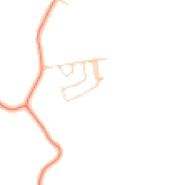Daytime road noise heatmap for HP18 0TF