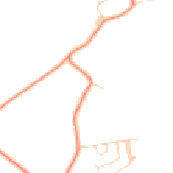 Daytime road noise heatmap for HP18 0TN