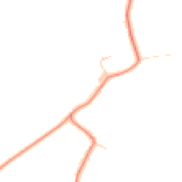 Daytime road noise heatmap for HP18 0TP