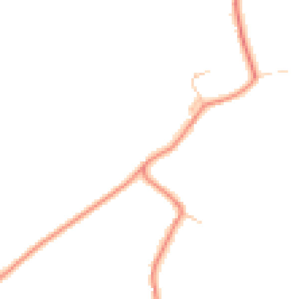 Daytime road noise heatmap for HP18 0TW