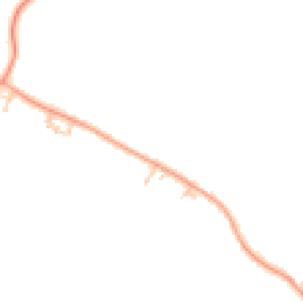 Daytime road noise heatmap for HP18 0UD