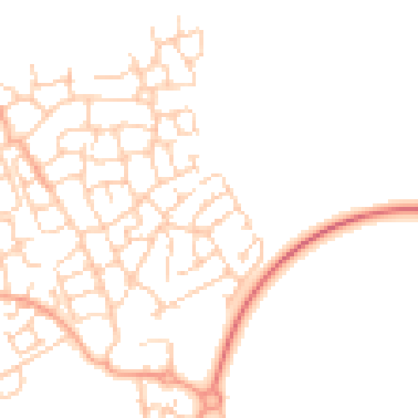 Daytime road noise heatmap for HP18 0UJ