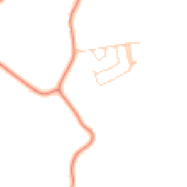 Daytime road noise heatmap for HP18 0WW