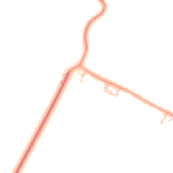 Daytime road noise heatmap for HP18 0XH