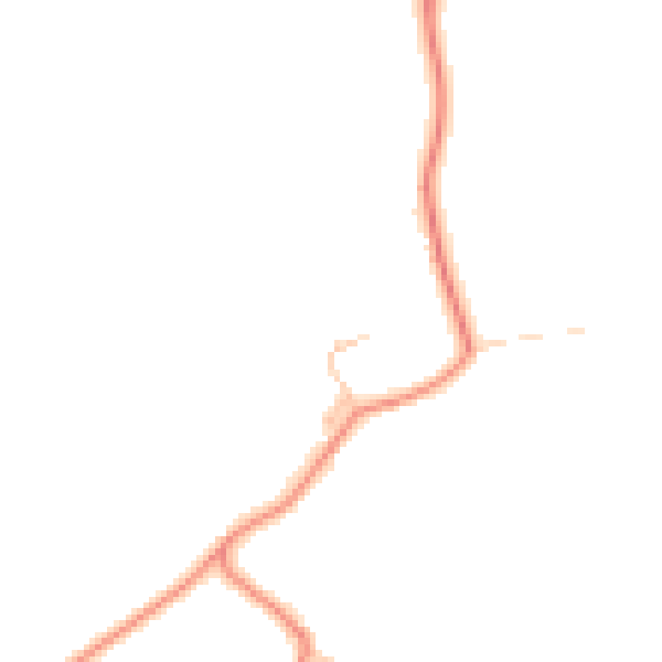 Daytime road noise heatmap for HP18 0XL