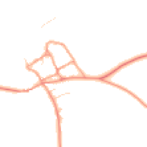 Daytime road noise heatmap for HP18 0YL