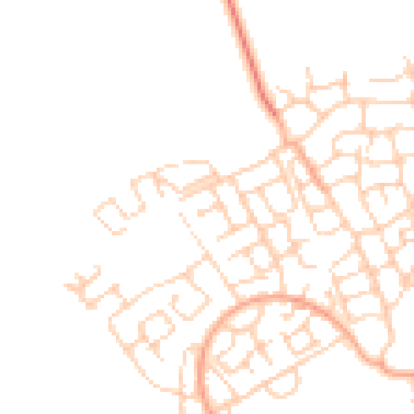 Daytime road noise heatmap for HP18 1AN