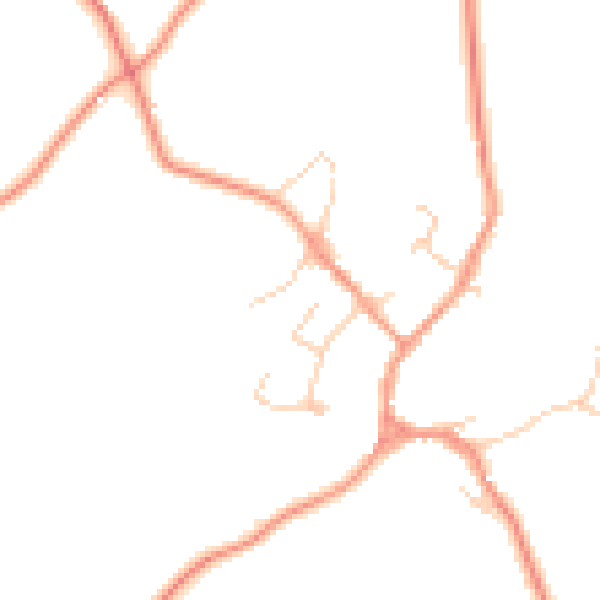 Daytime road noise heatmap for HP18 9GE