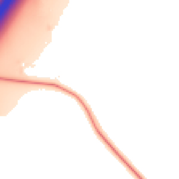 Daytime road noise heatmap for HP18 9GF