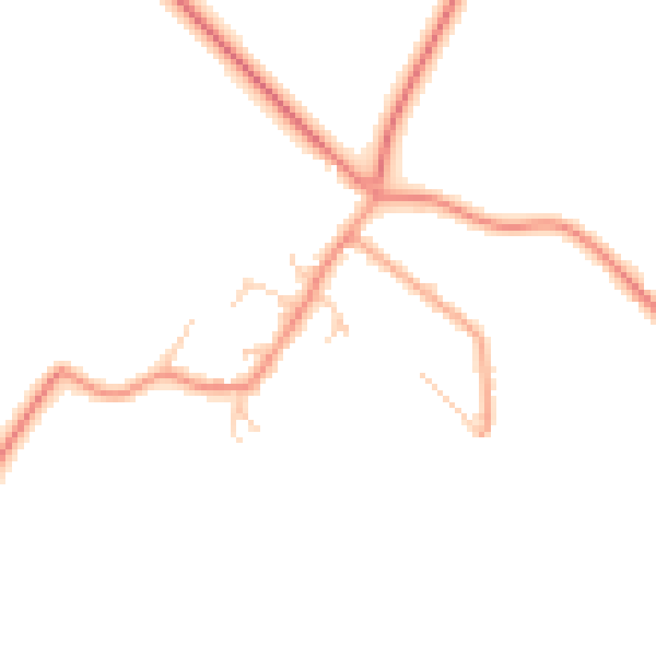Daytime road noise heatmap for HP18 9GG