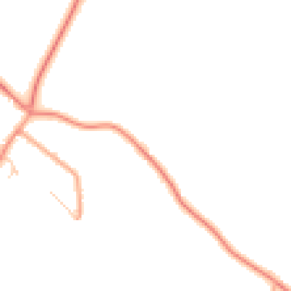Daytime road noise heatmap for HP18 9LA