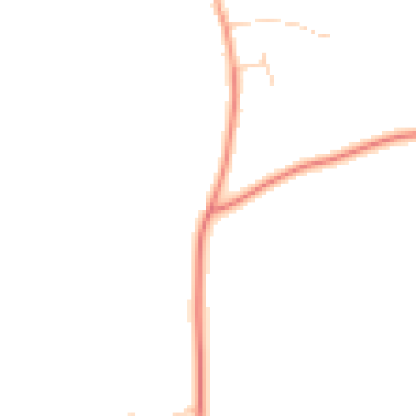 Daytime road noise heatmap for HP18 9LJ