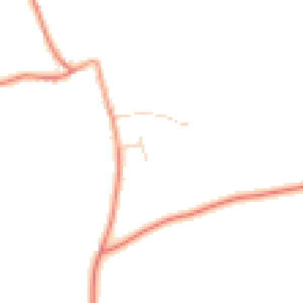 Daytime road noise heatmap for HP18 9LW