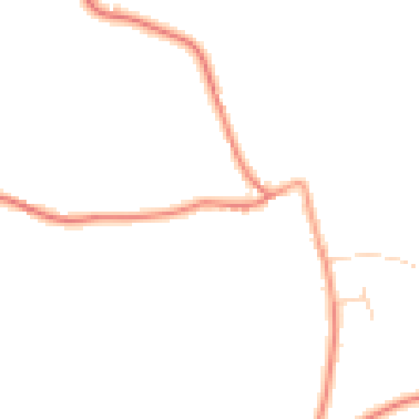 Daytime road noise heatmap for HP18 9LX