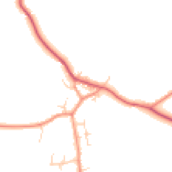 Daytime road noise heatmap for HP18 9PN