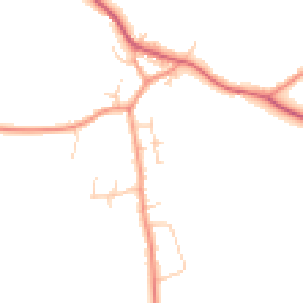 Daytime road noise heatmap for HP18 9QS