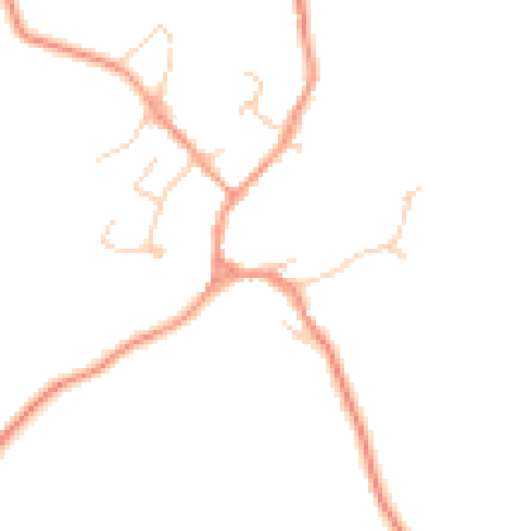 Daytime road noise heatmap for HP18 9RT