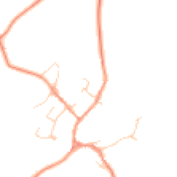 Daytime road noise heatmap for HP18 9SN