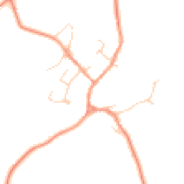 Daytime road noise heatmap for HP18 9ST