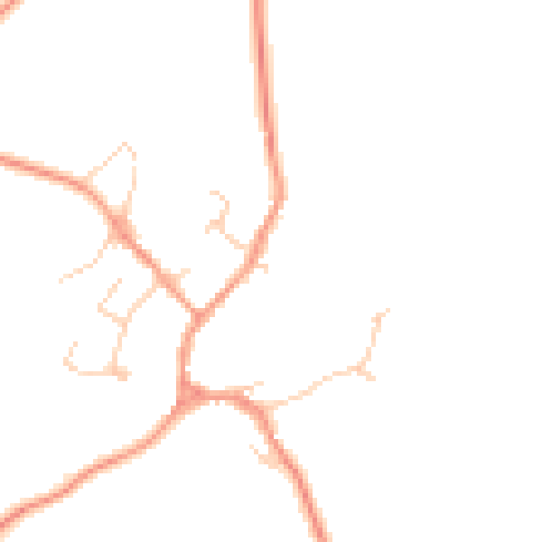 Daytime road noise heatmap for HP18 9SW