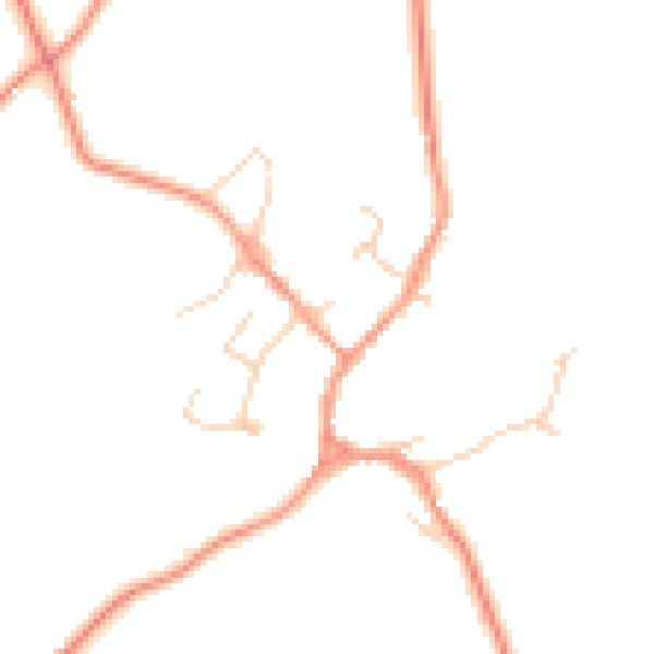 Daytime road noise heatmap for HP18 9SZ
