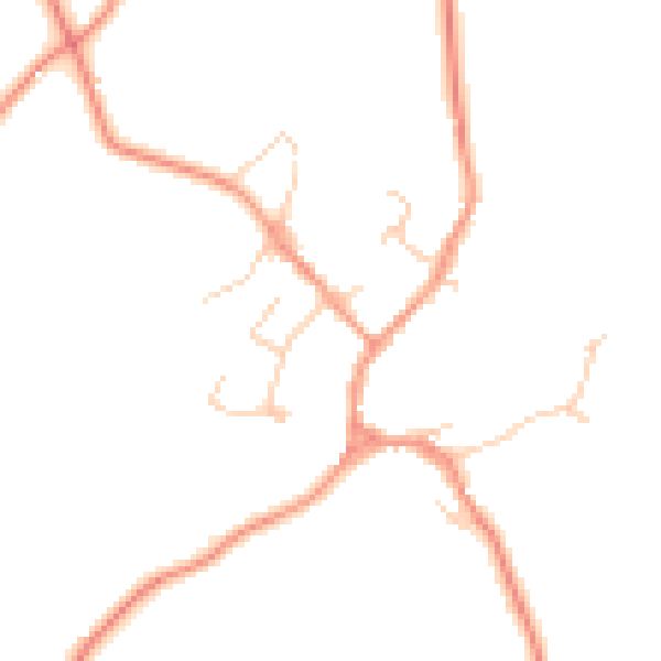 Daytime road noise heatmap for HP18 9TA