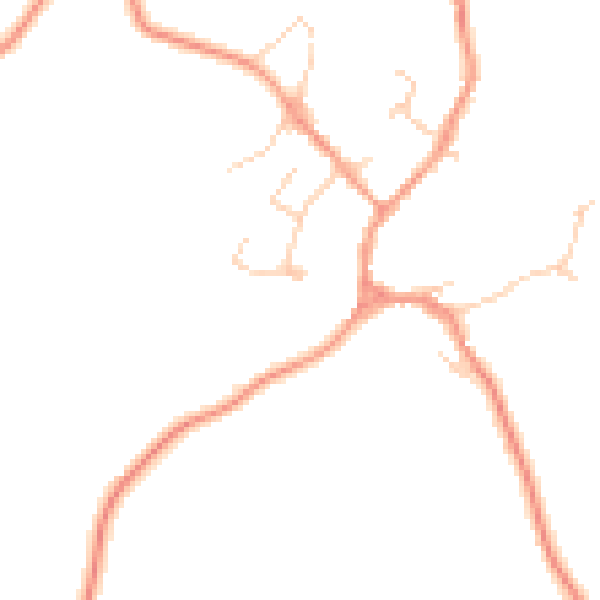 Daytime road noise heatmap for HP18 9TD