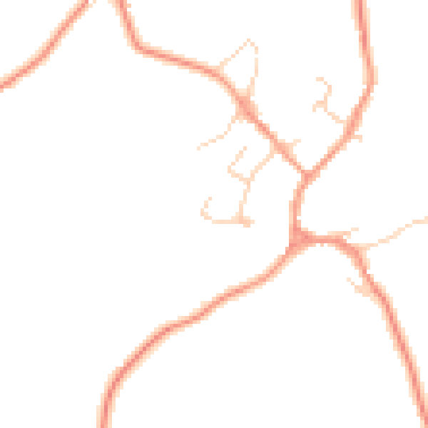 Daytime road noise heatmap for HP18 9TE