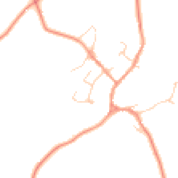 Daytime road noise heatmap for HP18 9TF
