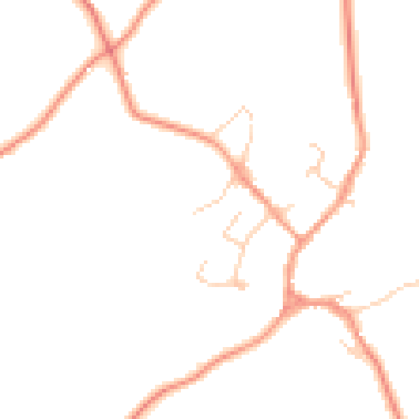 Daytime road noise heatmap for HP18 9TQ