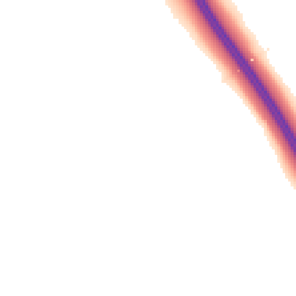 Night-time road noise heatmap for HP18 9UR